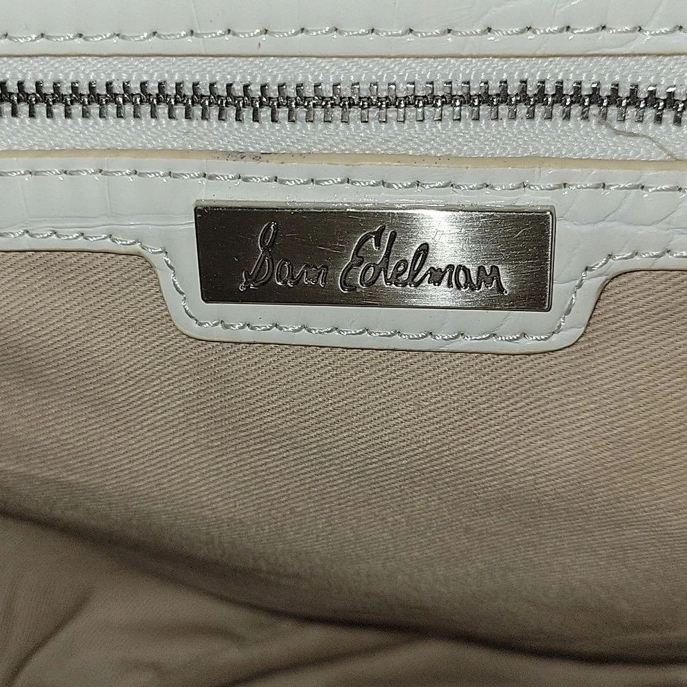 Sam Edelman Straw/Leather Bucket Tote Handbag